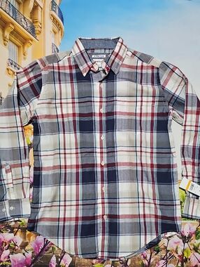 Haggar Plaid Shirt Size Small New